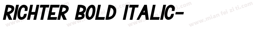Richter Bold Italic字体转换